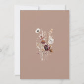 Invitation Fête des mariées Fleur sauvage d'automne (Dos)