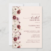 Invitation Fête des mariées Fleur sauvage de Bourgogne modern (Devant)