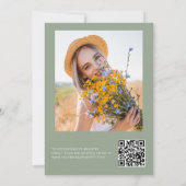 Invitation Fête des mariées Fleur sauvage de code QR Brunch P (Dos)