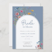Invitation Fête des mariées Fleur sauvage de couleur aquarell (Devant)