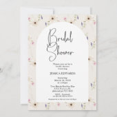 Invitation Fête des mariées Fleur sauvage de couleur beige ru (Dos)