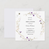 Invitation Fête des mariées Fleur sauvage de la mariée à Bee  (Devant / Derrière)