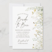 Invitation Fête des mariées Fleur sauvage de la mariée à l'ab (Devant)