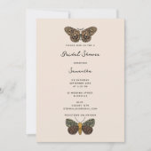 Invitation Fête des mariées Fleur sauvage de la teigne de Boh (Devant)