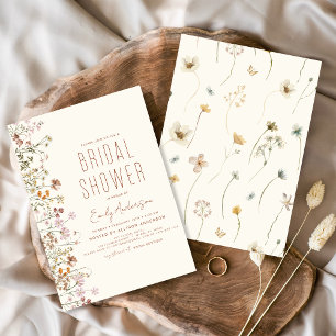 Invitation Fête des mariées Fleur sauvage de Terracotta Boho