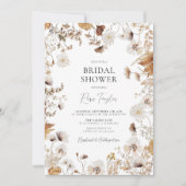 Invitation Fête des mariées Fleur sauvage de terre délicate (Devant)