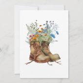 Invitation Fête des mariées Fleur sauvage des bottes de fille (Dos)