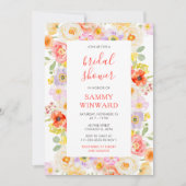 Invitation Fête des mariées Fleur sauvage des fleurs du print (Devant)