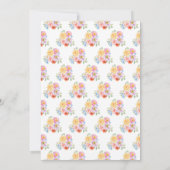 Invitation Fête des mariées Fleur sauvage des fleurs du print (Dos)