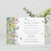 Invitation Fête des mariées Fleur sauvage d'été Boho (Debout devant)