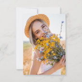 Invitation Fête des mariées Fleur sauvage Dusty Blue Boho Pho (Dos)