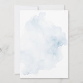 Invitation Fête des mariées Fleur sauvage Dusty Blue Pastel (Dos)