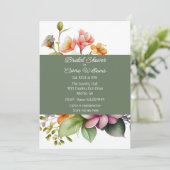 Invitation Fête des mariées Fleur sauvage élégante (Debout devant)