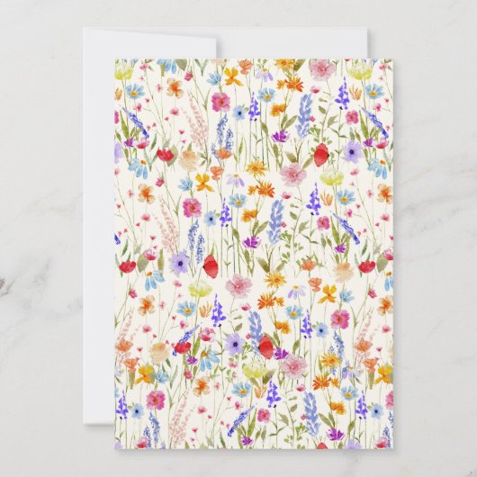 Invitation Fête des mariées Fleur sauvage en terre cuite Boho (Dos)