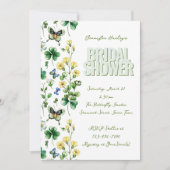 Invitation Fête des mariées Fleur sauvage et Shamrock de prin (Devant)