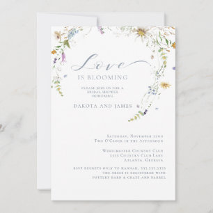 Invitation Fête des mariées fleur sauvage Floral Couples