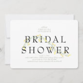 Invitation Fête des mariées Fleur sauvage Jaune arrondie mode (Devant)