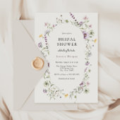 Invitation Fête des mariées Fleur sauvage jaune Lavande délic