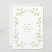 Invitation Fête des mariées Fleur sauvage jaune printemps (Devant)