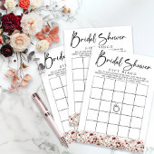 Invitation Fête des mariées fleur sauvage Jeu de Bingo