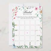 Invitation Fête des mariées fleur sauvage Jeu de Bingo cadeau (Devant)