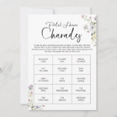 Invitation Fête des mariées fleur sauvage jeu de charades (Devant)