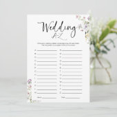 Invitation Fête des mariées fleur sauvage Mariage A-Z Jeu (Debout devant)