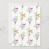 Invitation Fête des mariées Fleur sauvage minimaliste (Dos)