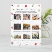 Invitation Fête des mariées fleur sauvage Où Ils Étaient Cart (Debout devant)