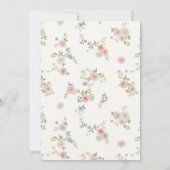 Invitation Fête des mariées Fleur sauvage Pastel (Dos)