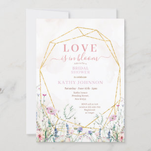 Invitation Fête des mariées Fleur sauvage Pastel colorée