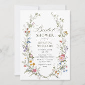 Invitation Fête des mariées Fleur sauvage Pastel Pink (Devant)