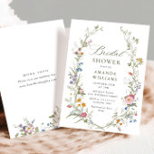 Invitation Fête des mariées Fleur sauvage Pastel Pink