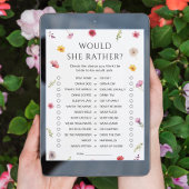 Invitation Fête des mariées fleur sauvage préférerait-elle la