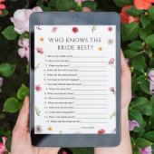 Invitation Fête des mariées fleur sauvage qui connaît Bride G