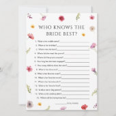 Invitation Fête des mariées fleur sauvage qui connaît Bride G (Devant)