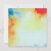 Invitation Fête des mariées Fleur sauvage rouge aquarelle (Dos)