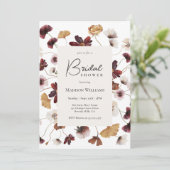 Invitation Fête des mariées Fleur sauvage rustique Boho (Debout devant)