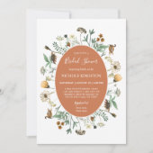 Invitation Fête des mariées Fleur sauvage Rustique d'automne (Devant)