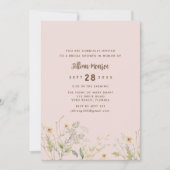 Invitation Fête des mariées Fleur sauvage simple (Devant)