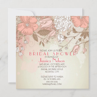 Invitation Fête des mariées Fleur sauvage Spring Bloom