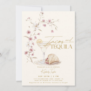 Invitation Fête des mariées Fleur sauvage Tacos & Tequila