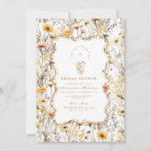 Invitation Fête des mariées Fleur sauvage vintage (Devant)