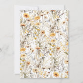 Invitation Fête des mariées Fleur sauvage vintage (Dos)