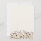 Invitation Fête des mariées Fleur sauvage violet beige (Dos)