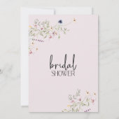 Invitation Fête des mariées Fleur sauvage violet moderne (Dos)