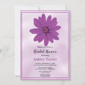 Invitation Fête des mariées fleurie Boho pourpre poussiéreuse (Devant)