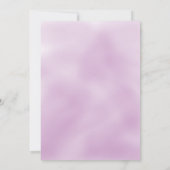 Invitation Fête des mariées fleurie Boho pourpre poussiéreuse (Dos)