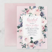 Invitation Fête des mariées fleurie botanique florale (Devant / Derrière)