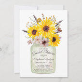 Invitation Fête des mariées fleurie de jarre fleur sauvage (Devant)